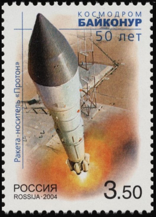 Timbre russe de 2004 avec le lanceur Proton