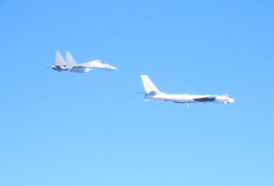 Aeronautica militare russa Tu-95MS e PLAAF J-16