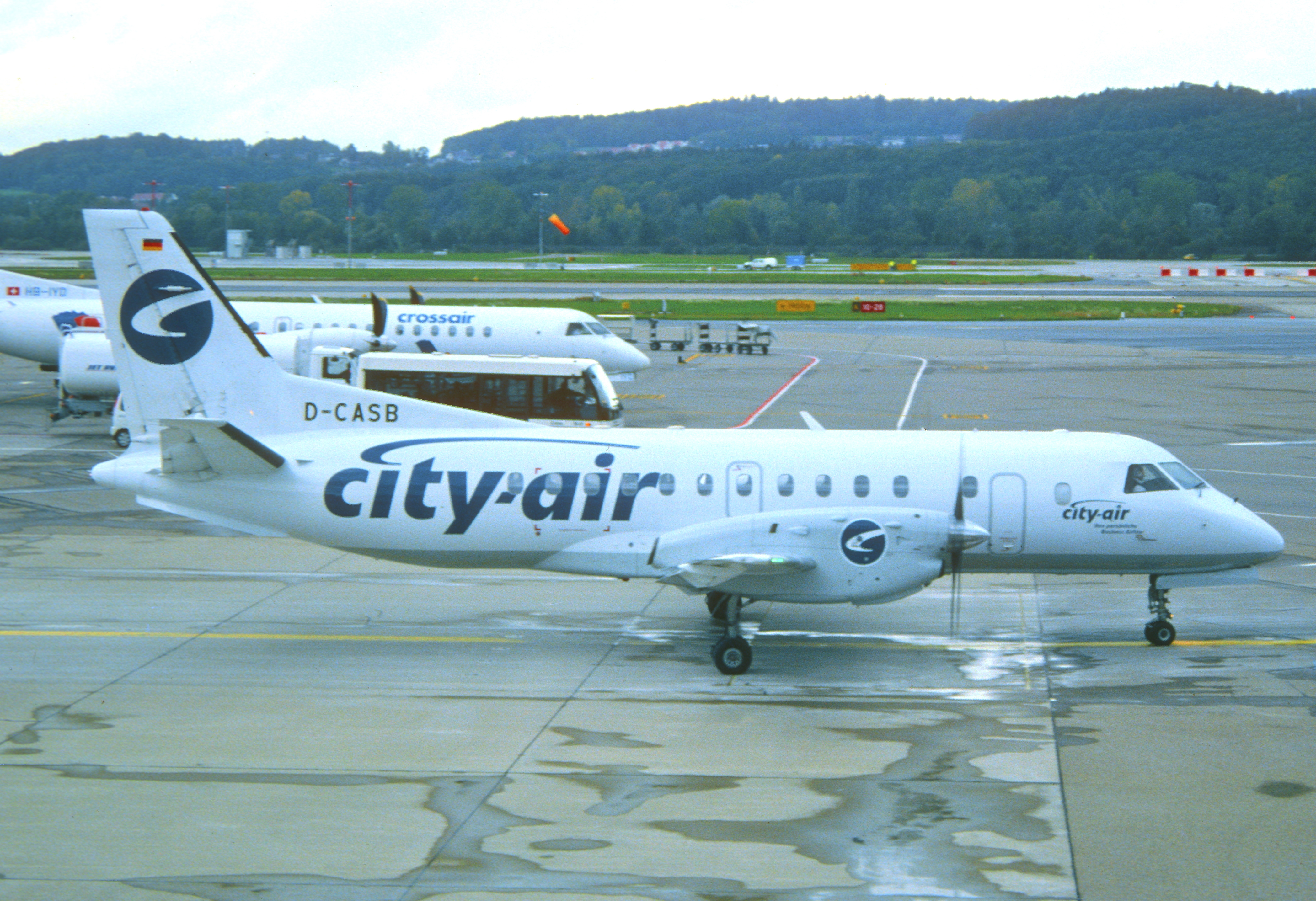 Saab 340B D CASB (msn 223, 1990), City Air, Zurigo, 2003