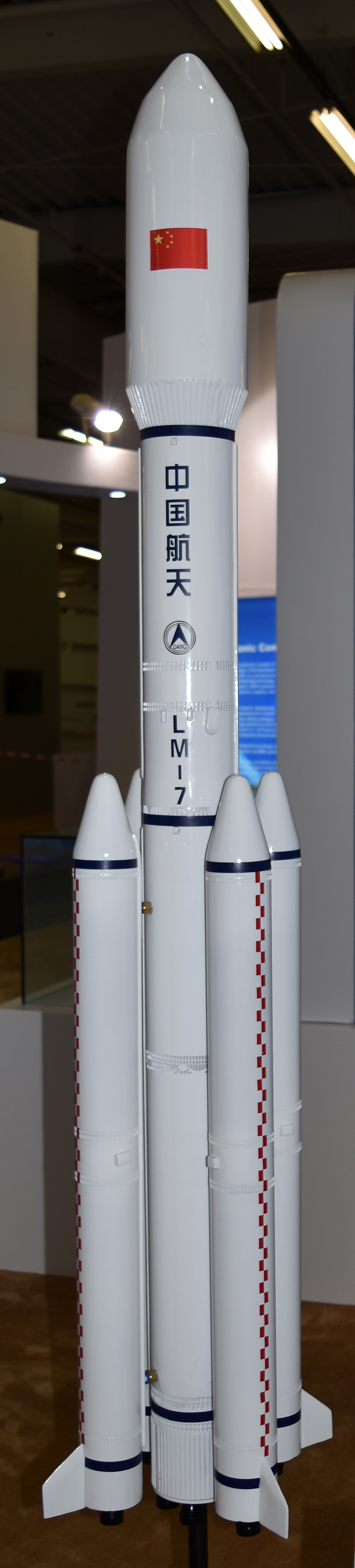 Scale model of the Long March 7 launch vehicle