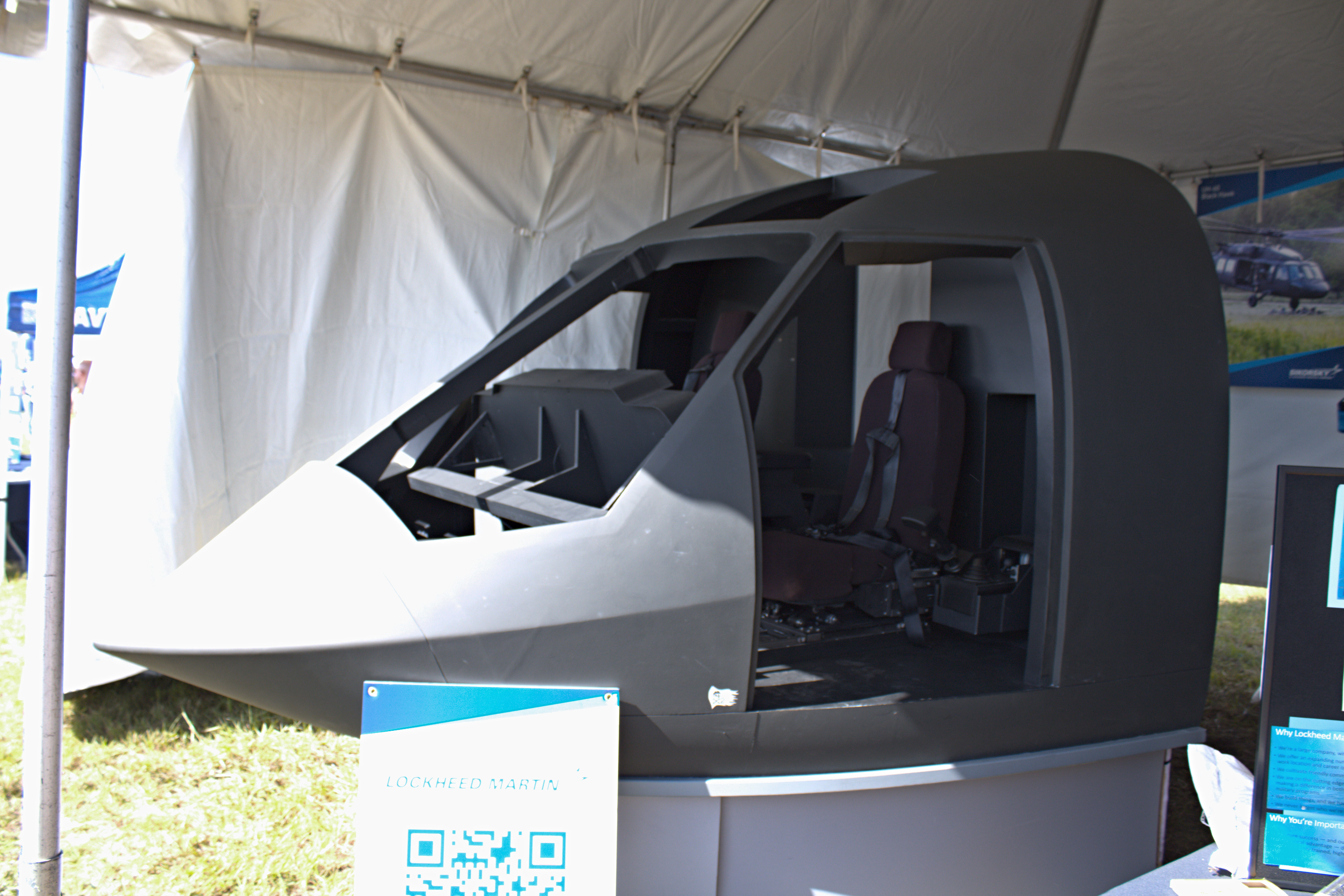 Sikorsky Boeing SB-1 Defiant, mockup della cabina di pilotaggio, Stuart Air Show 2024, Witham Field