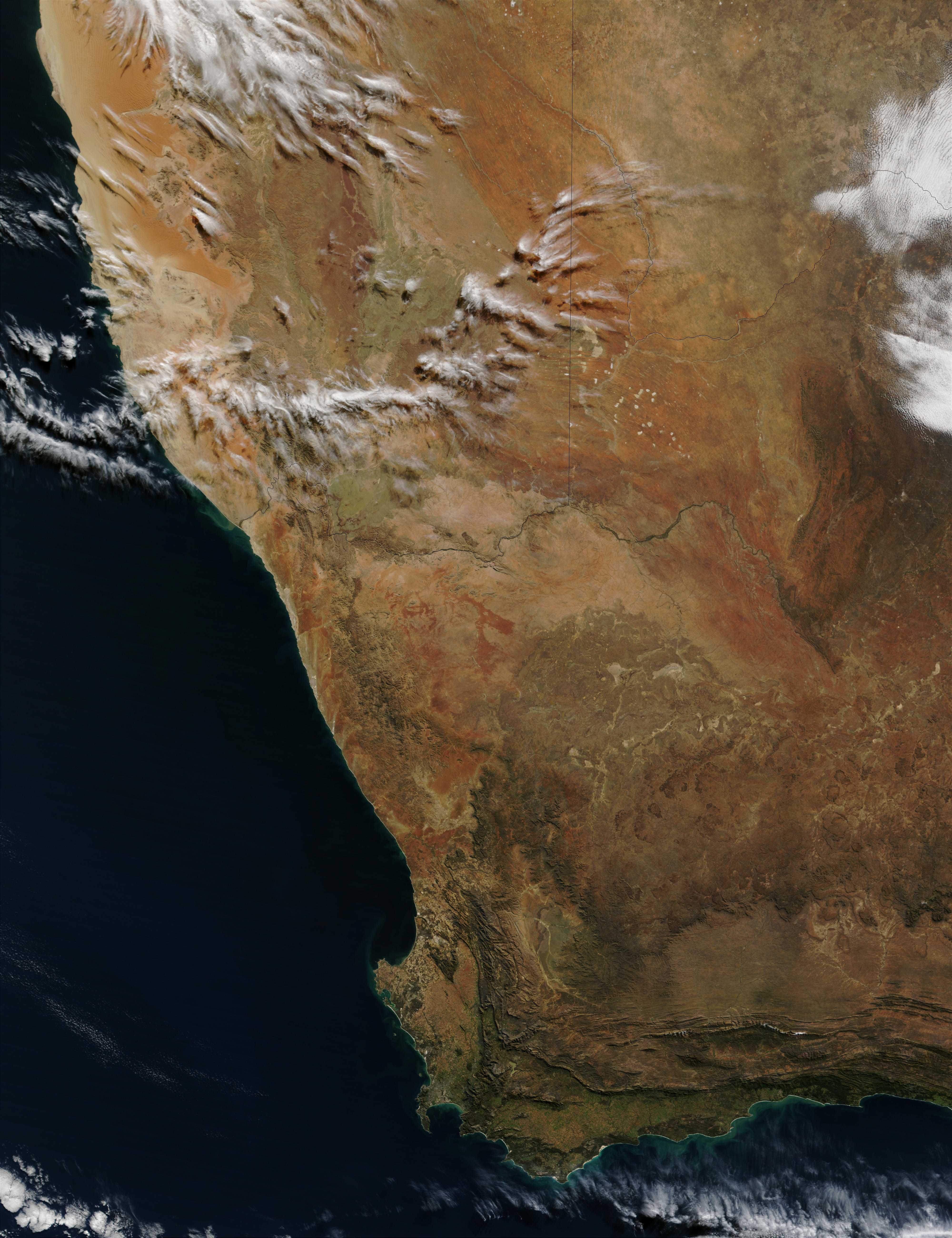 Southern Africa 2002 Satellite Image