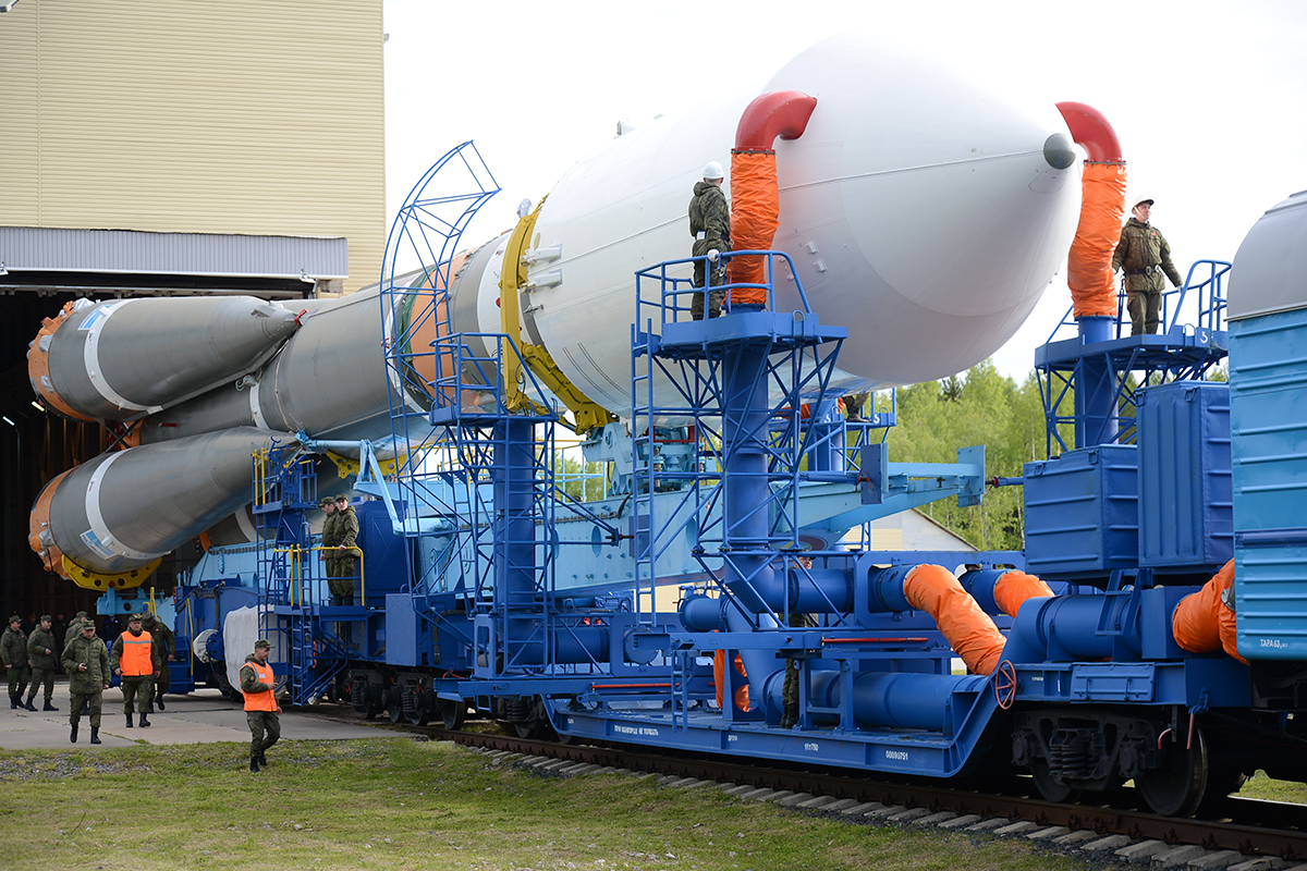 Soyuz-2.1b at Plesetsk during the GLONASS-M countdown