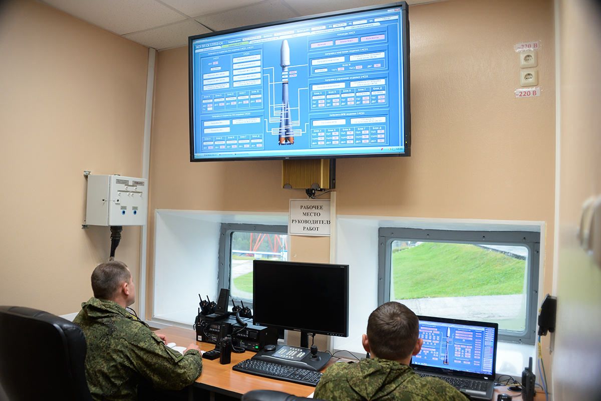 Soyuz-2.1b quittant le complexe de lancement de Plesetsk