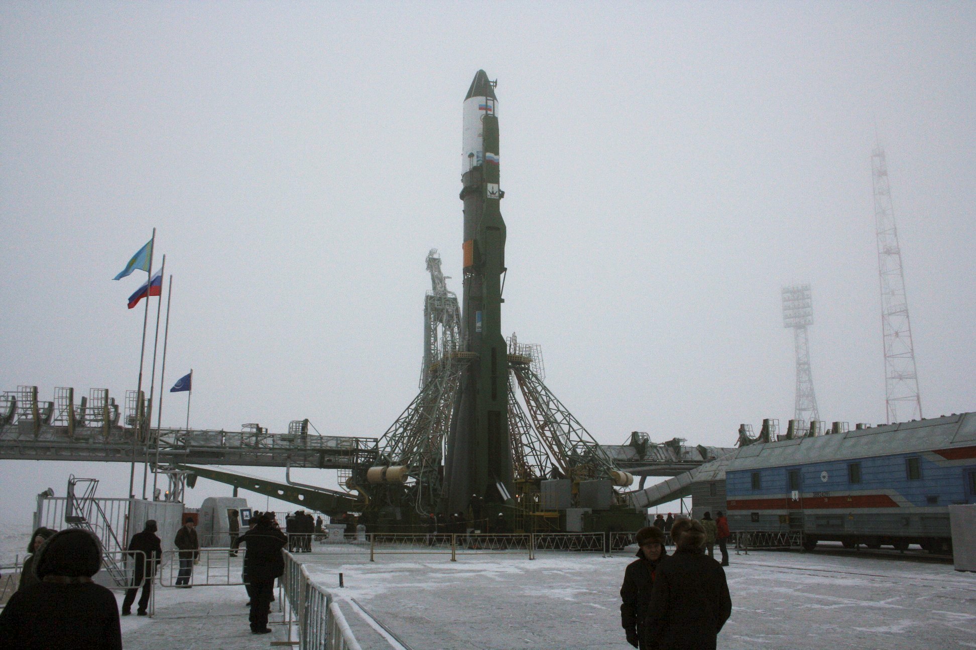 Soyuz-U con il Progress M-59 sulla rampa di lancio