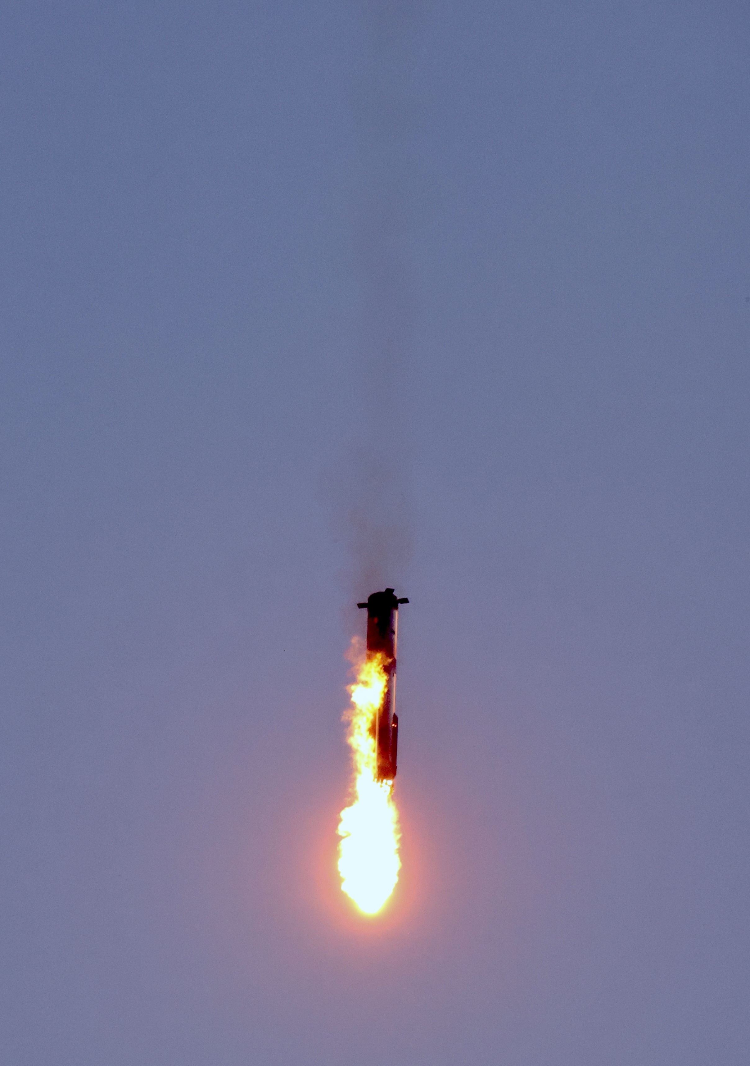 Space X Starship landing burn IFT-5