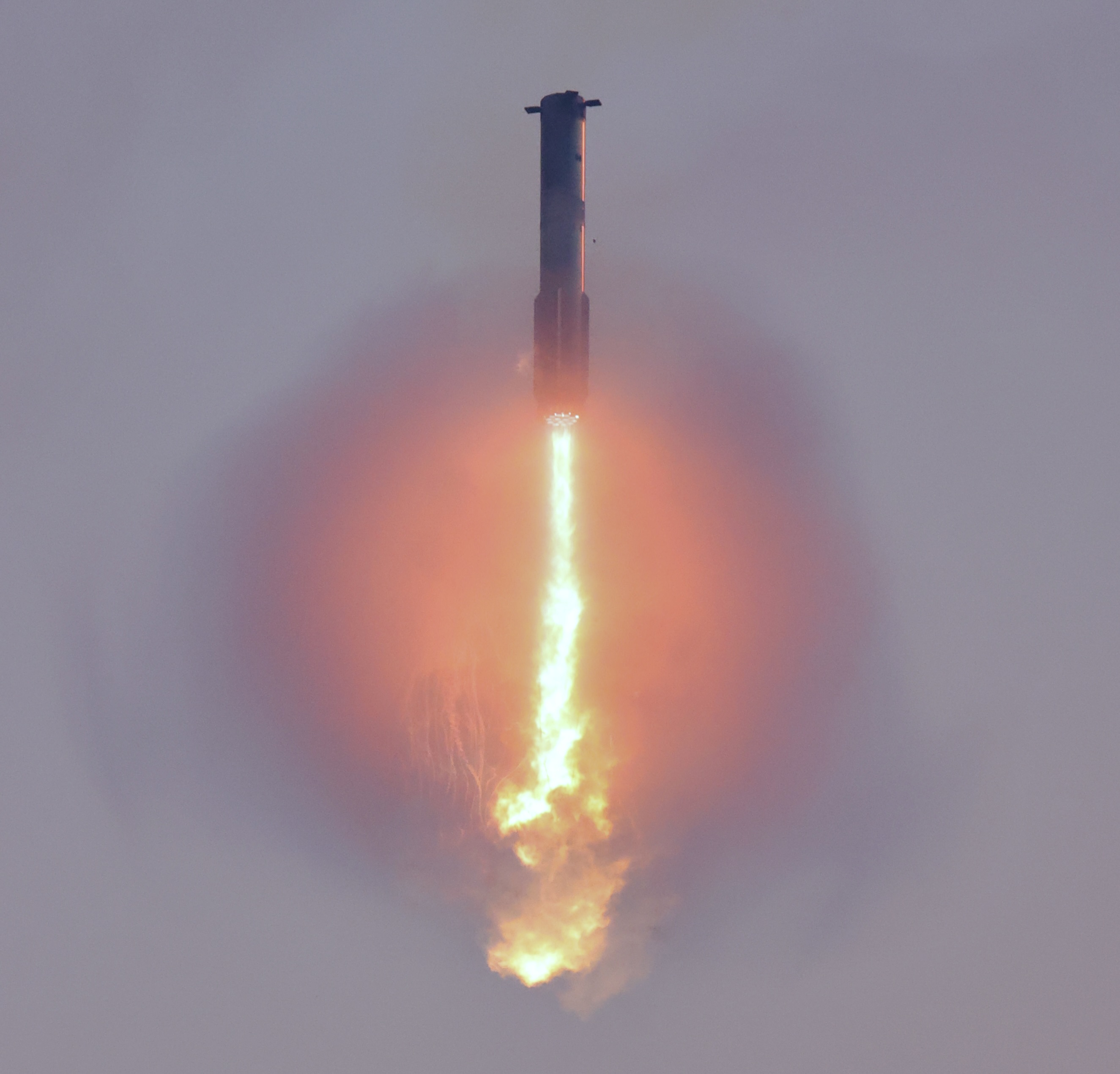 Überschallknall beim Landebrand der SpaceX-Starship, IFT-5