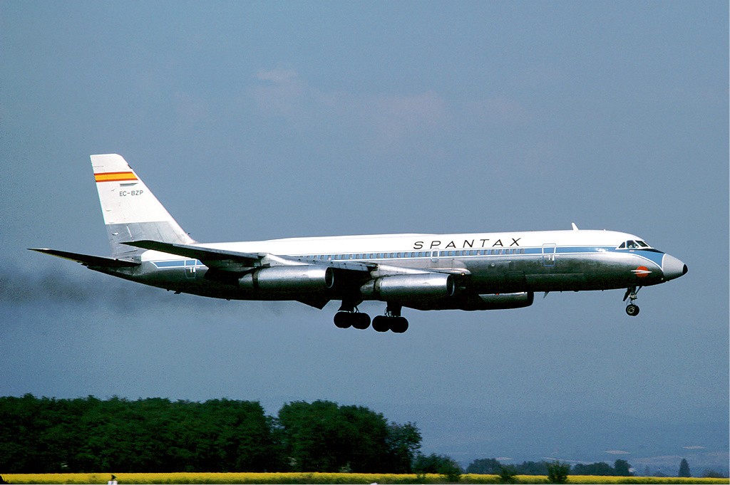 Spantax CV-990 at Basle - June 1976
