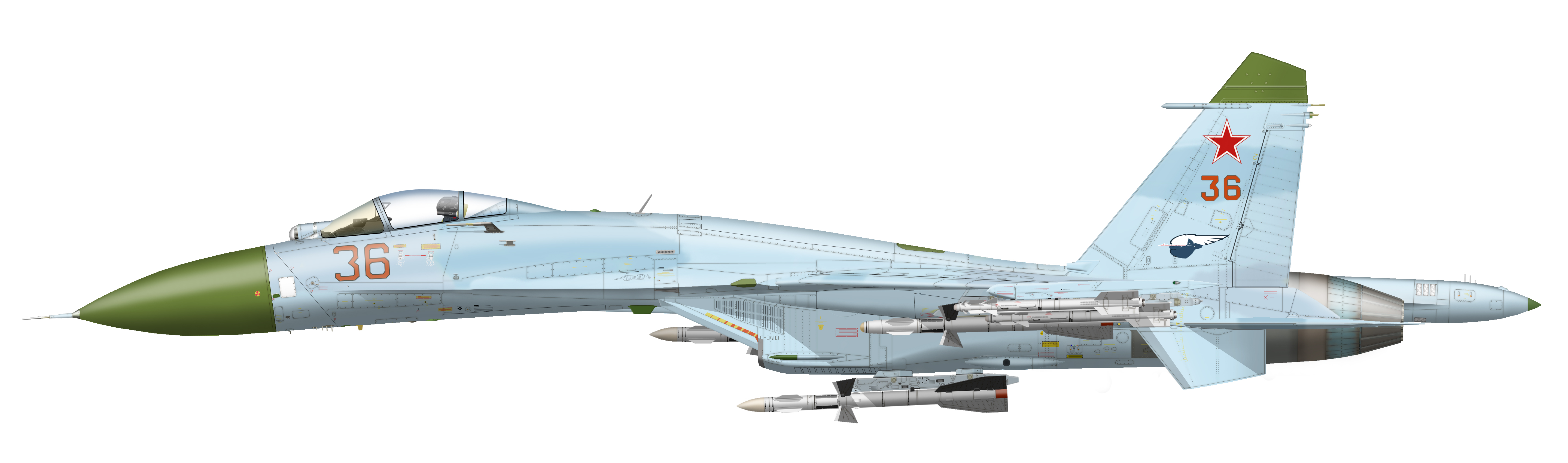 Sukhoi Su-27 — Su-27 Red 36