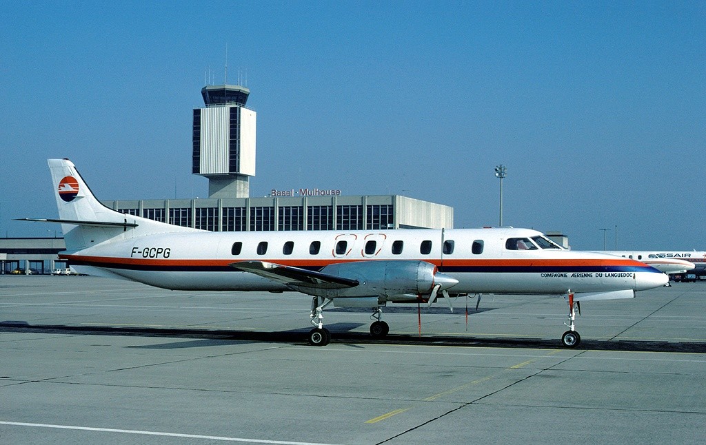 Swearingen SA-226TC Metro II F GCPG de Compagnie Aérienne du Languedoc, Basel-Mulhouse, 1983