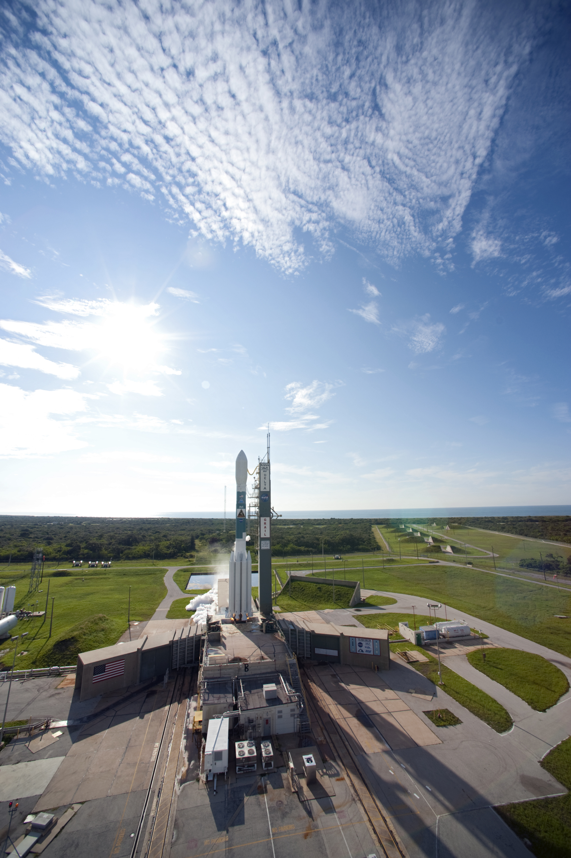 The 356th Delta rocket on Launch Pad 17B before liftoff