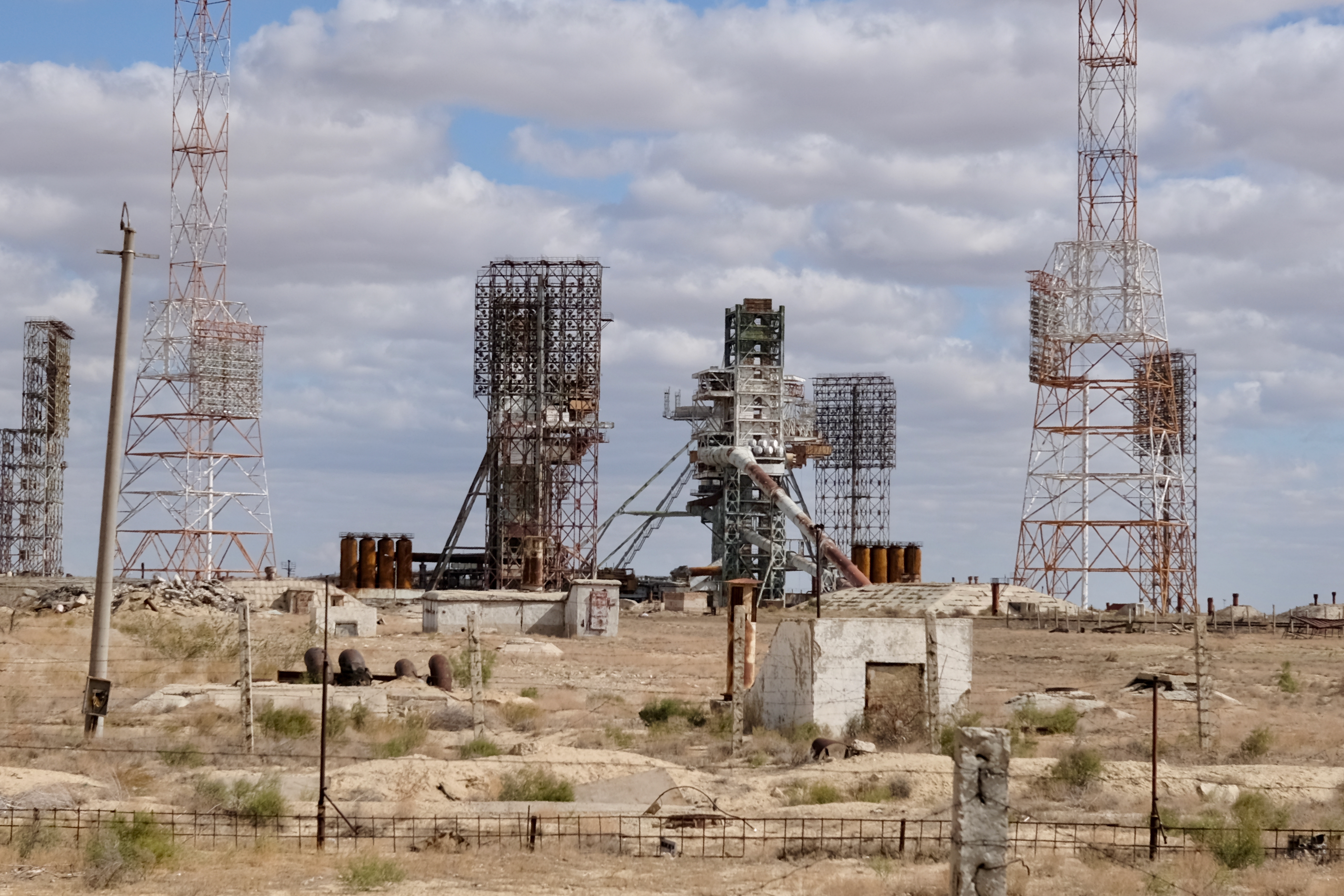 O complexo de lançamento do N1 em Baikonur na atualidade