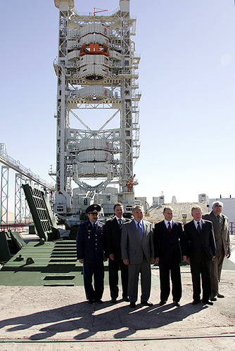 El complejo de lanzamiento del cohete Proton