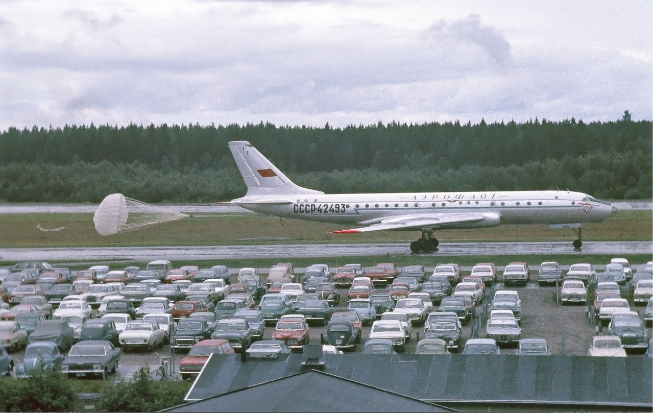 Tu-104B de Aeroflot en Arlanda, julio de 1968