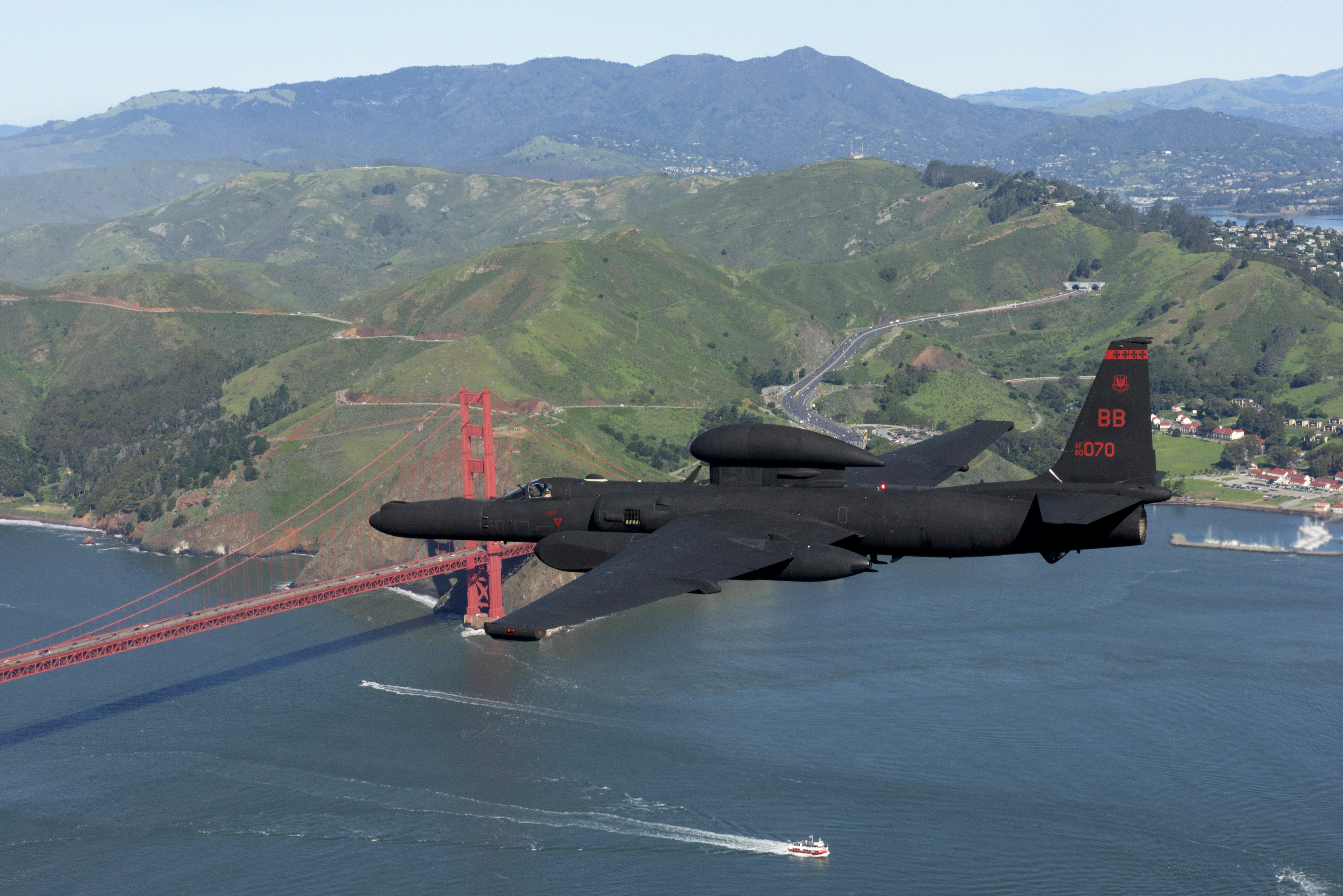 U-2 Dragon Lady sobrevolando el Golden Gate (San Francisco, 2016)