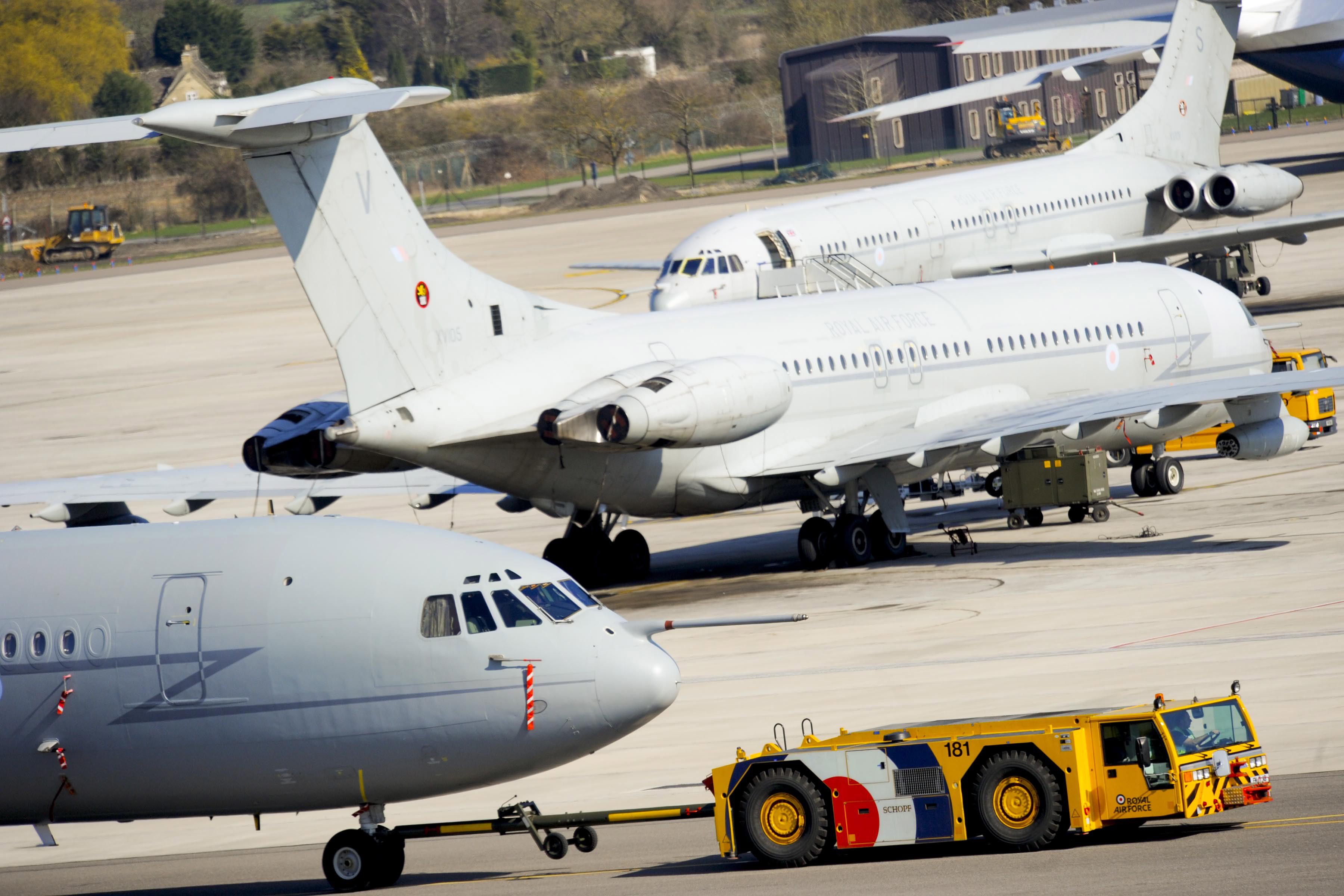 VC10 transport tankers of No. 101 Squadron at RAF Brize Norton