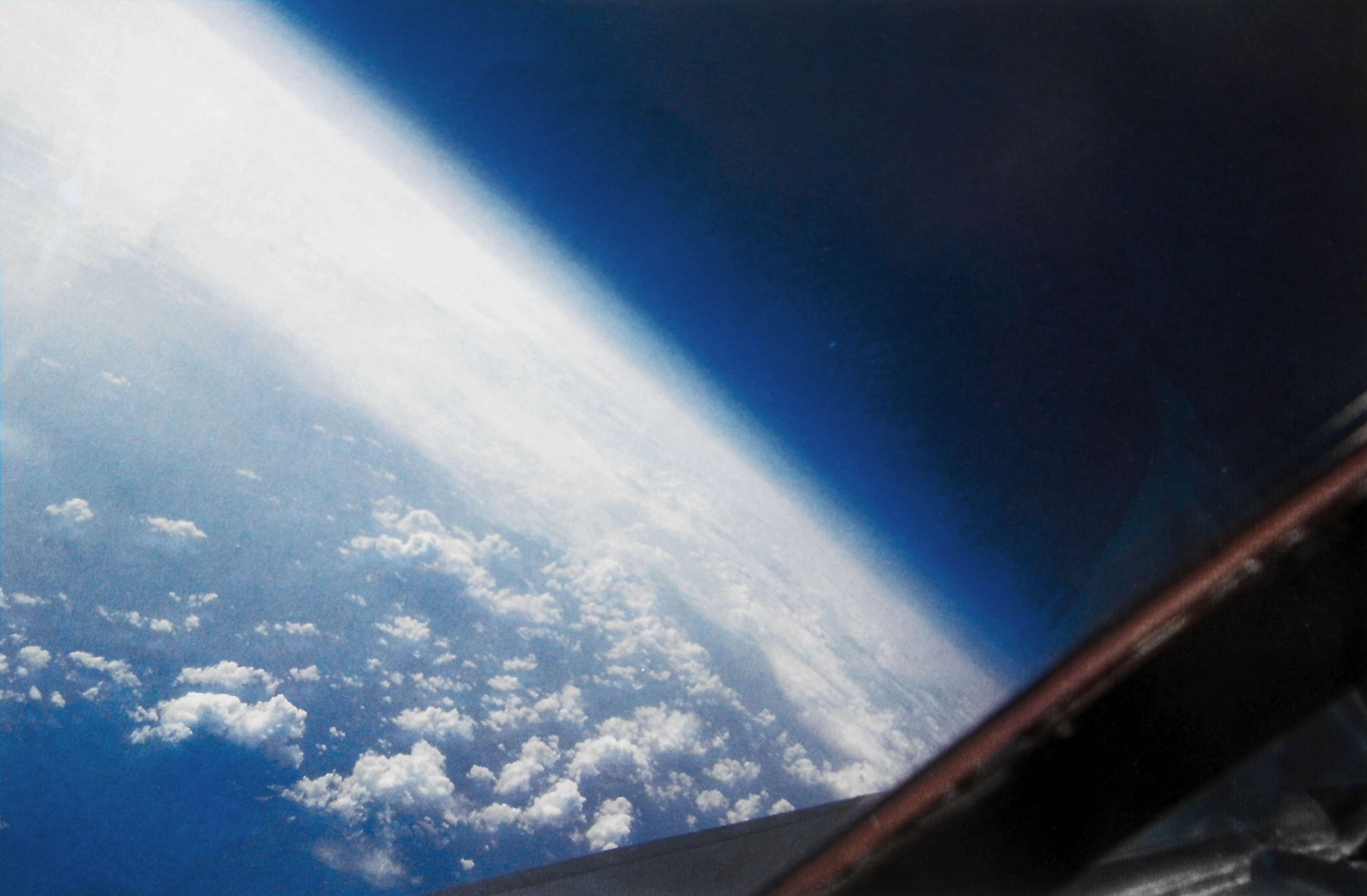 View from the cockpit of an SR-71 Blackbird in flight