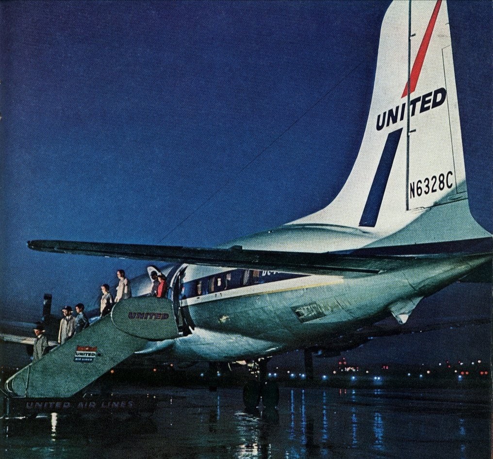 Vintage United Airlines 1958 Douglas DC-7 N6328C