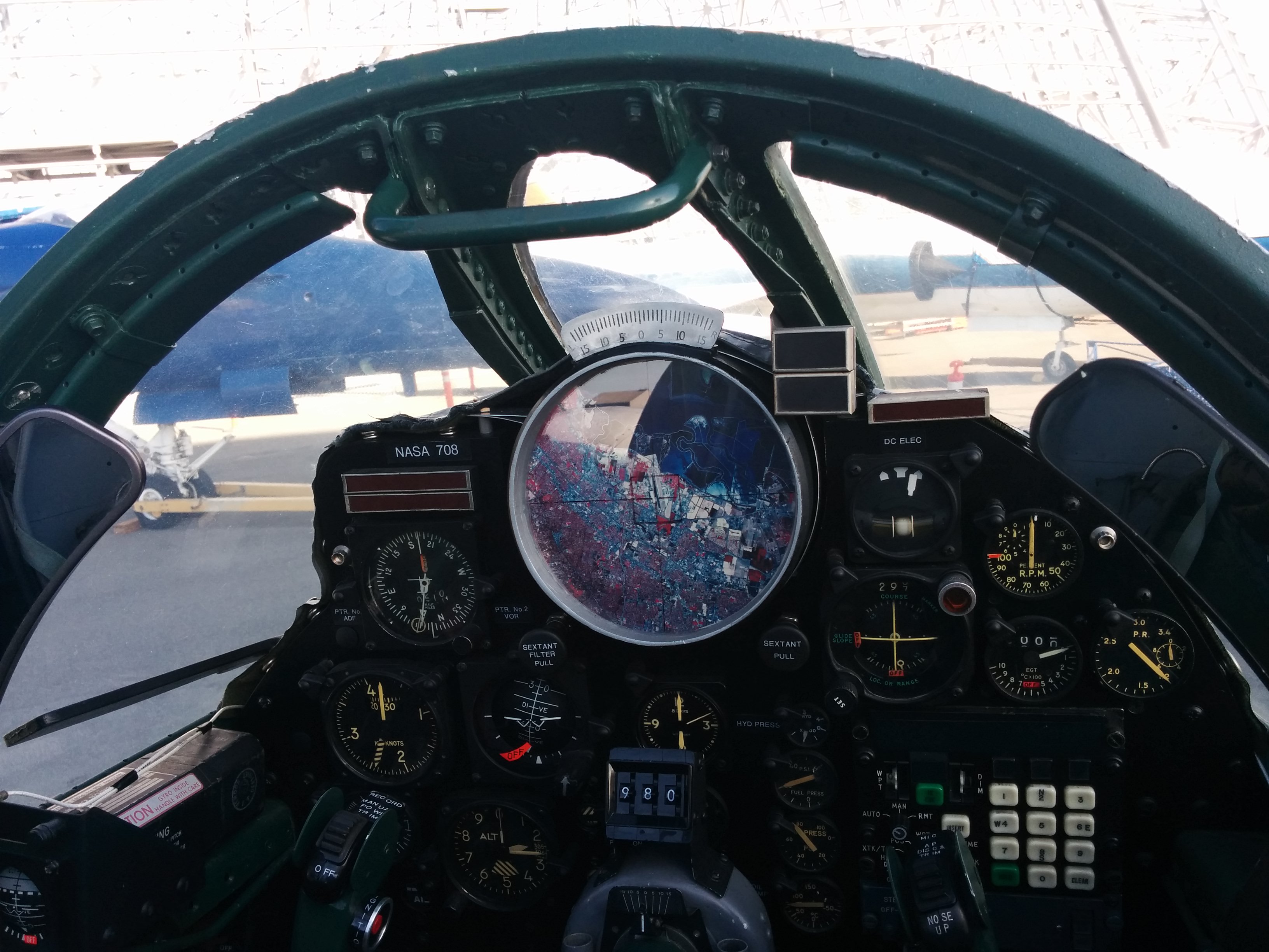 Vista de la cabina del U-2