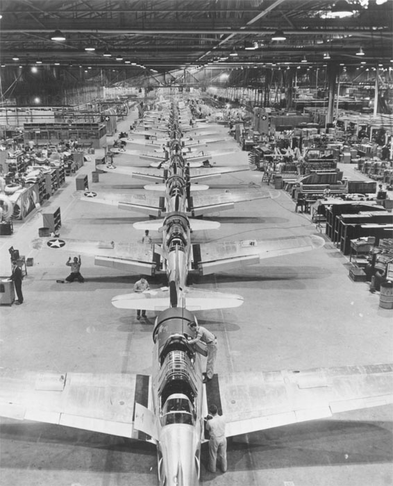 Vultee Valiant production Downey CA 1943