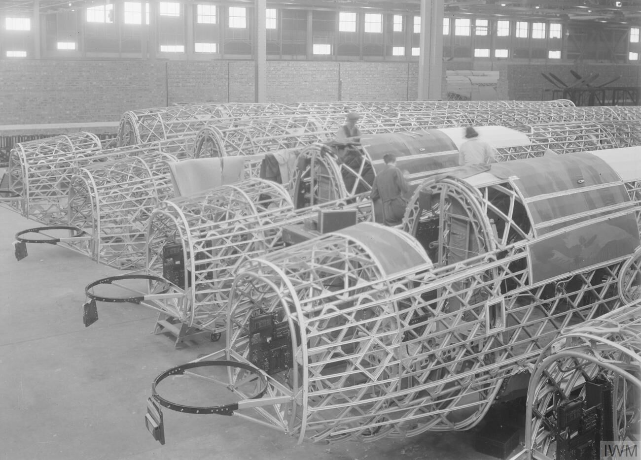Wellingtons under construction WWII IWM CH 5980