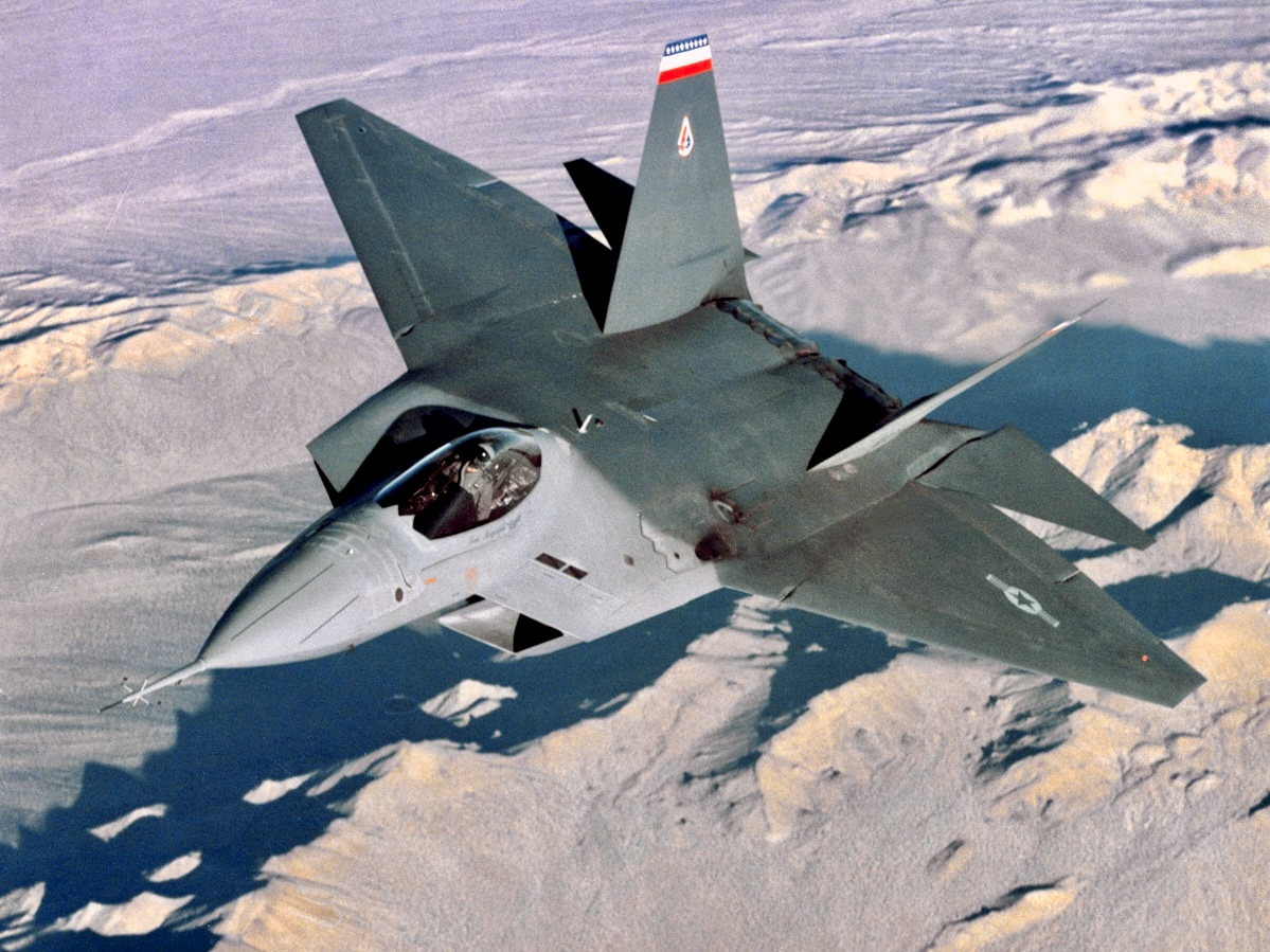 YF-22 during a test flight
