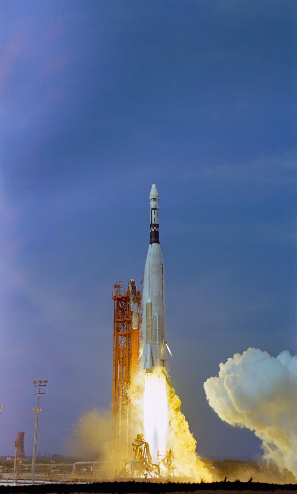 Atlas Agena liftoff for the Gemini 10 target vehicle, 18 July 1966