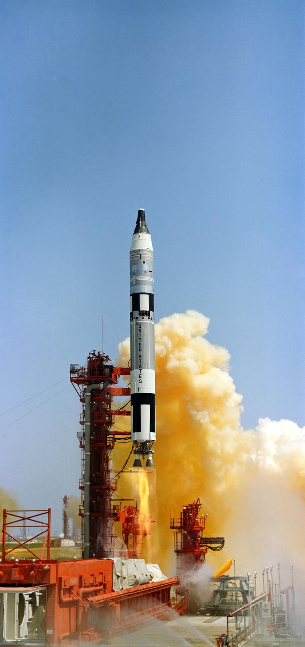 Gemini-Titan 4 lifts off from Pad 19, Cape Kennedy, 3 June 1965