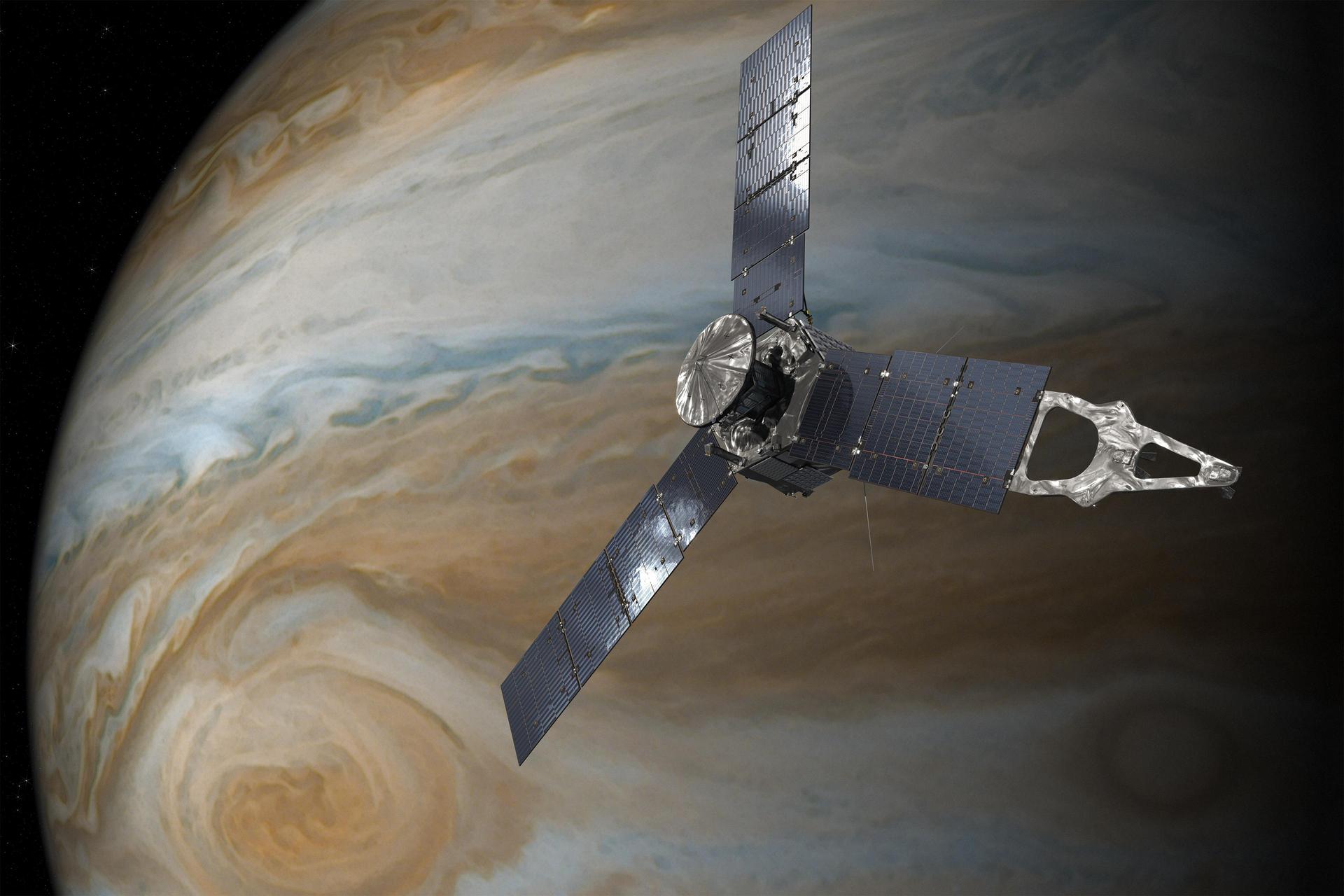 Juno e la Grande Macchia Rossa (illustrazione)