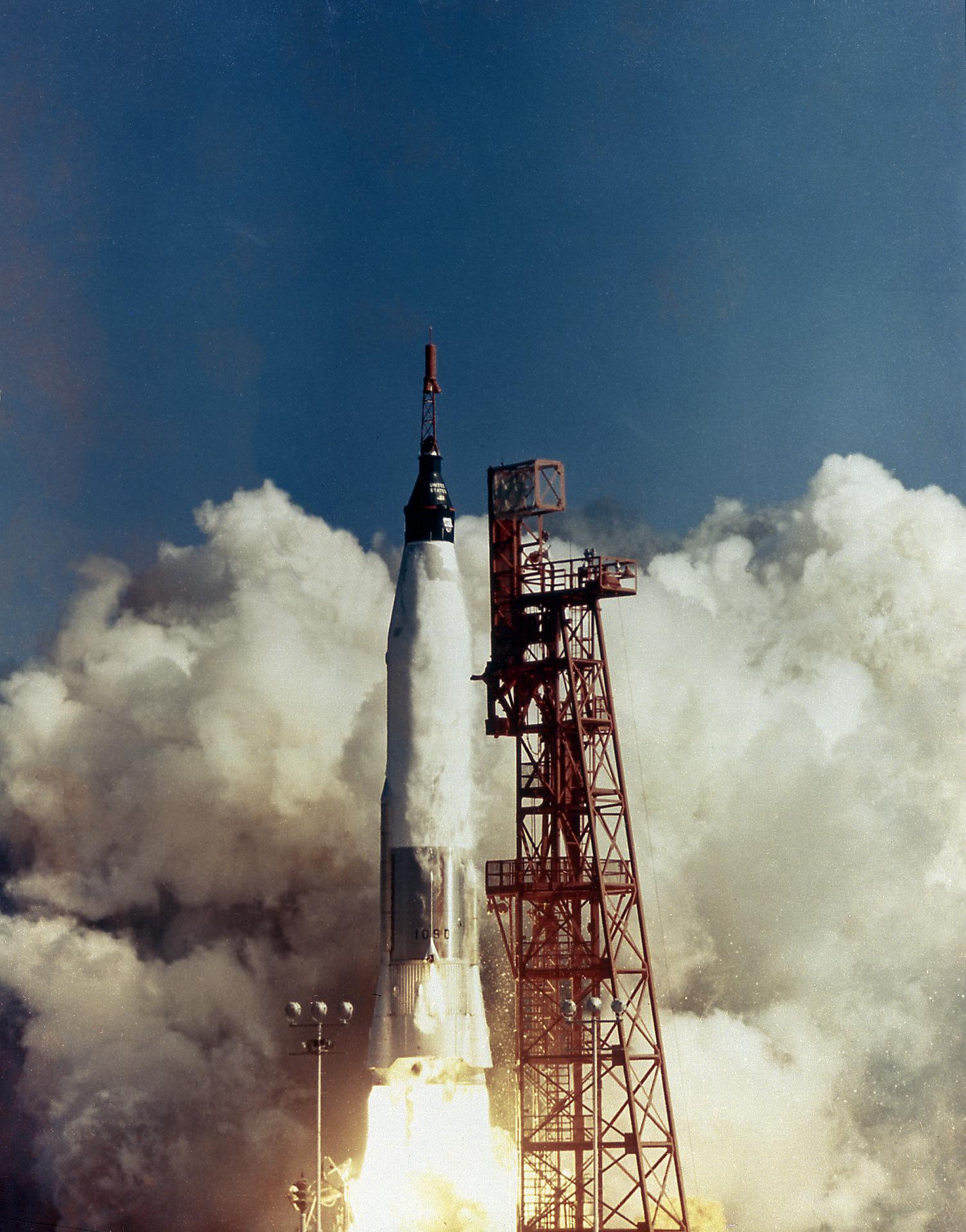 Mercury-Atlas 6 launches Friendship 7 with John Glenn, 20 February 1962