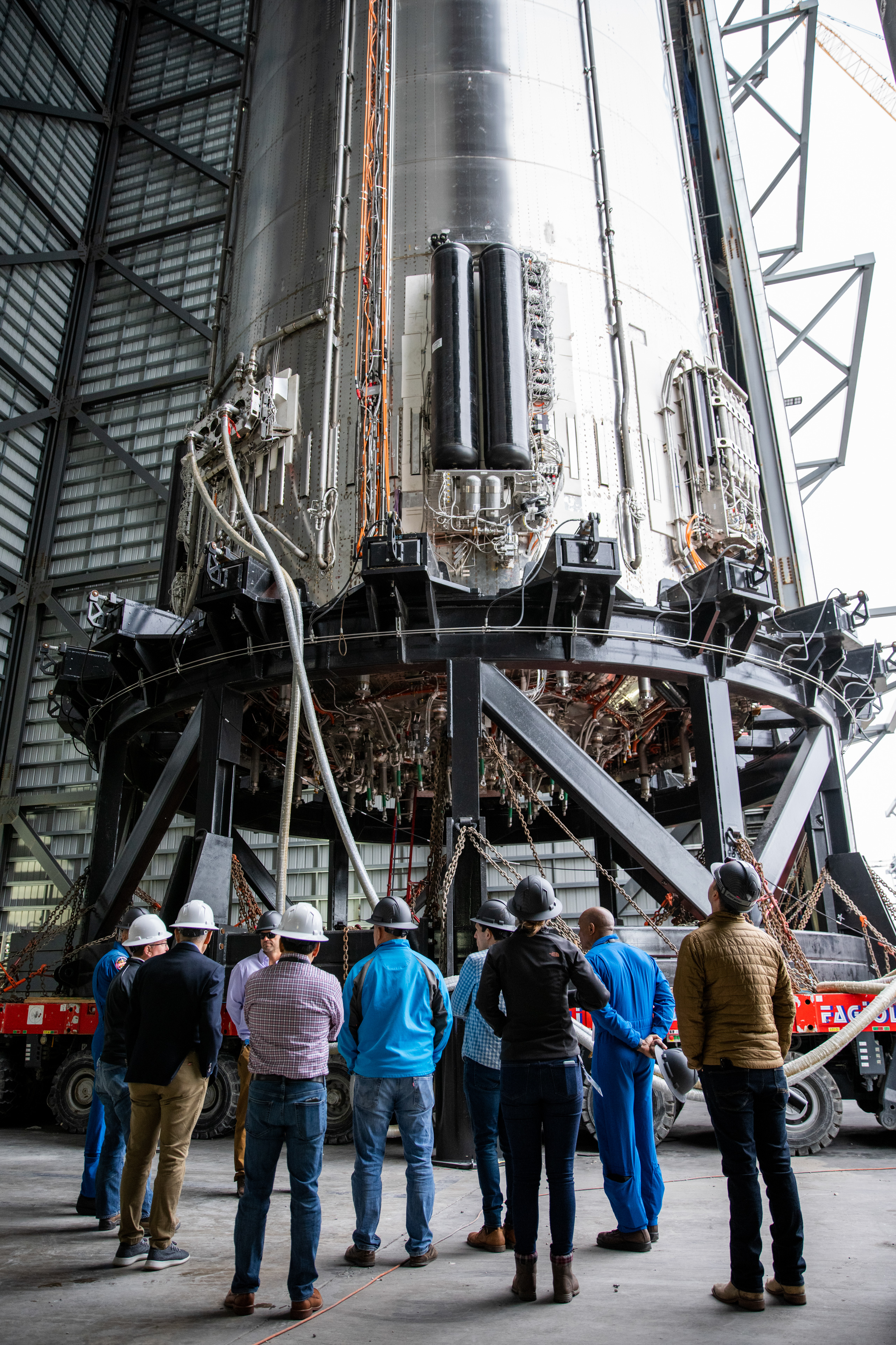 NASA Marshall visit to Super Heavy booster