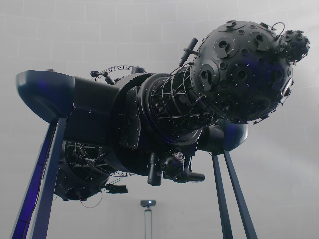 Star projector of a planetarium under the dome.